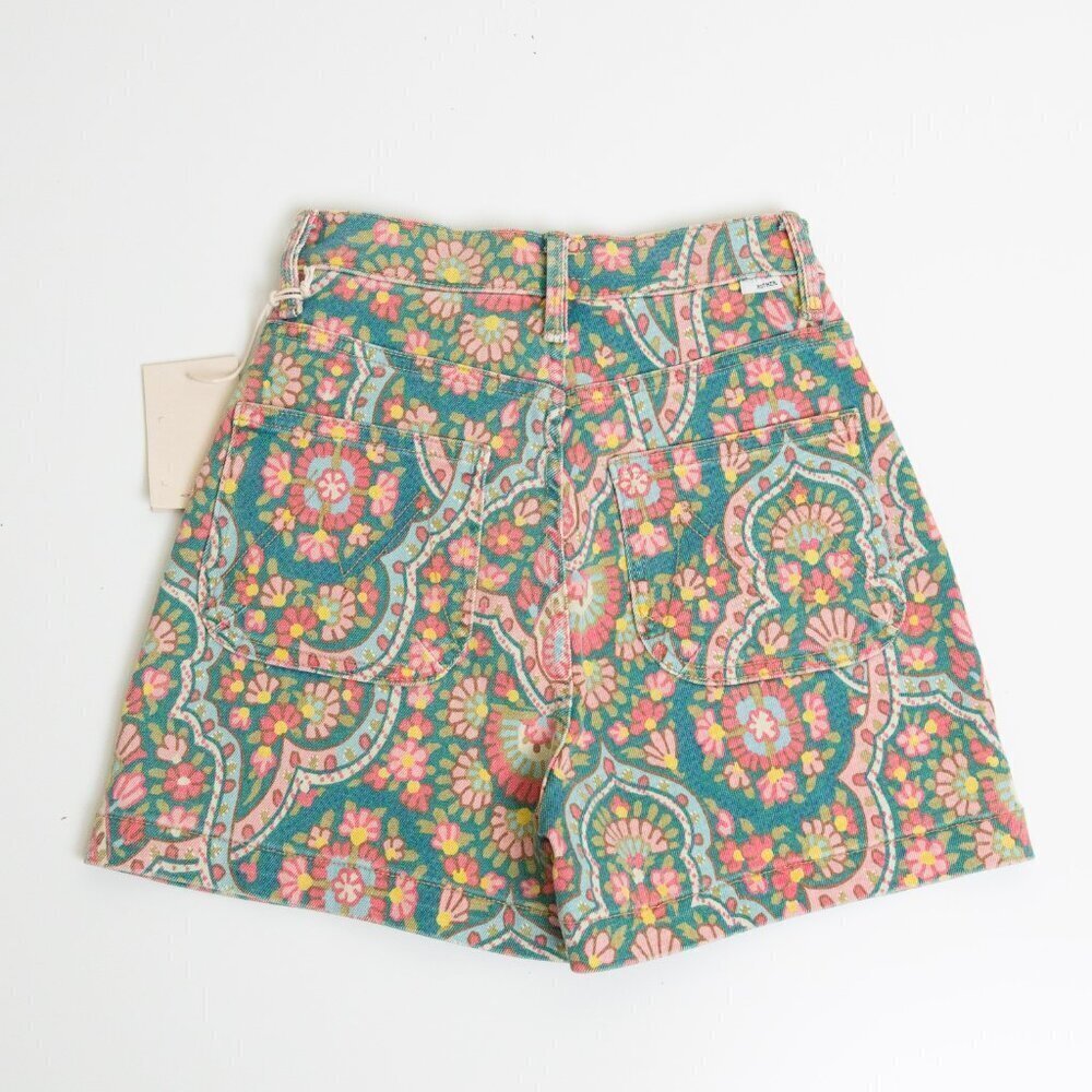 MOTHER The Curbster Floral Shorts Under The Rug Boho Hippie Retro NWT - Picture 5 of 16